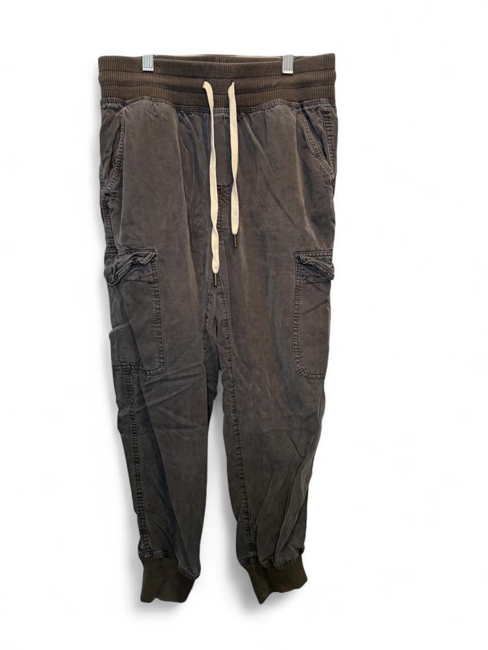 Aerie Washed Charcoal Gray Utility Cargo Jogger Pants Size Small Streetwear